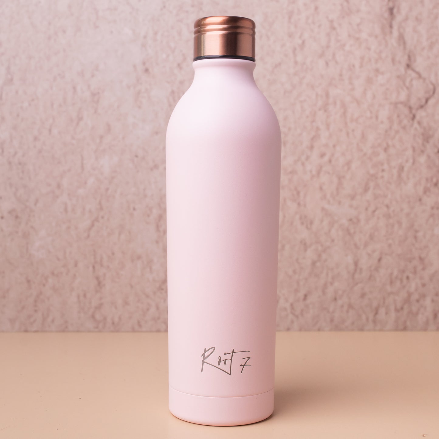 Millennial Pink Powder Coated Water Bottle