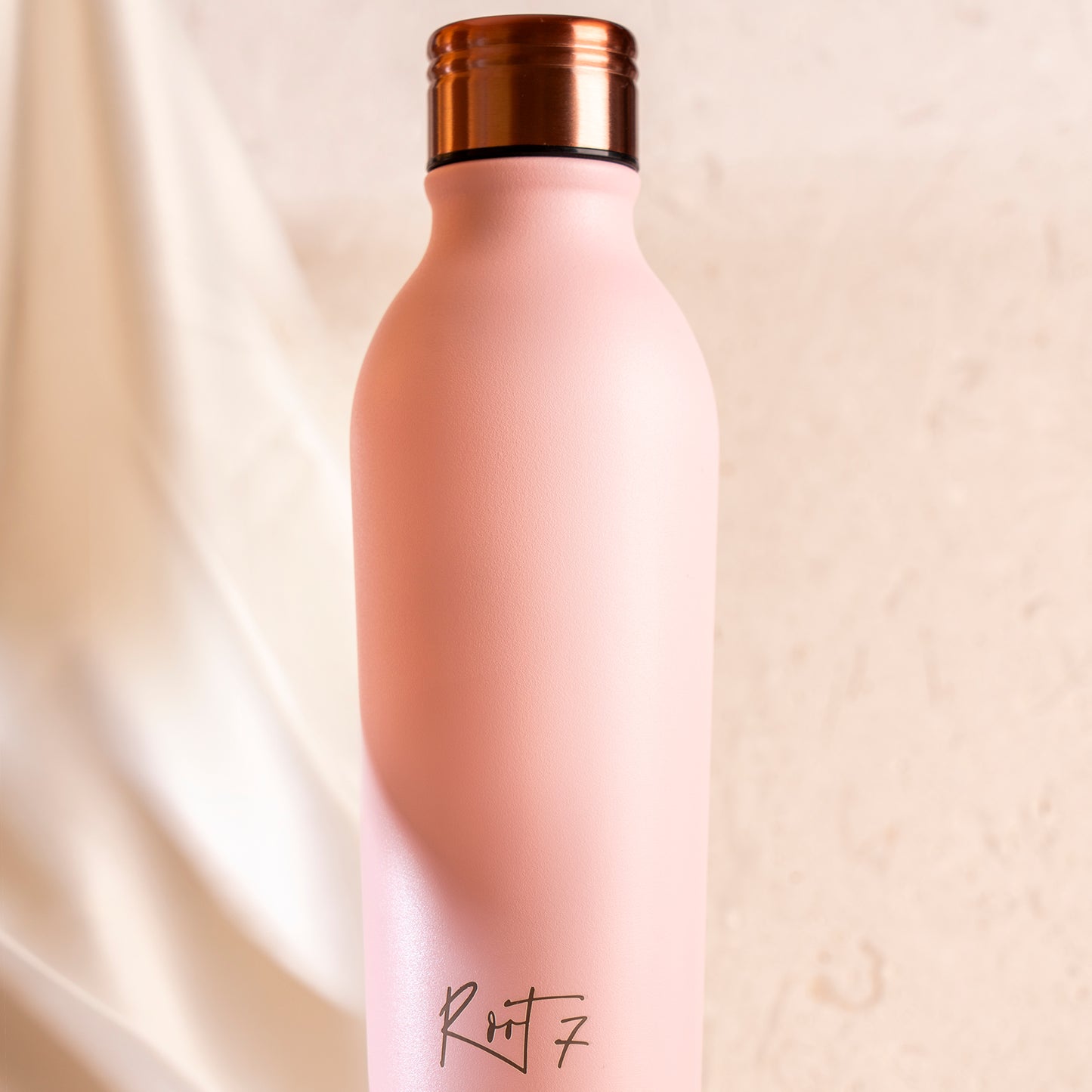 Millennial Pink Powder Coated Water Bottle