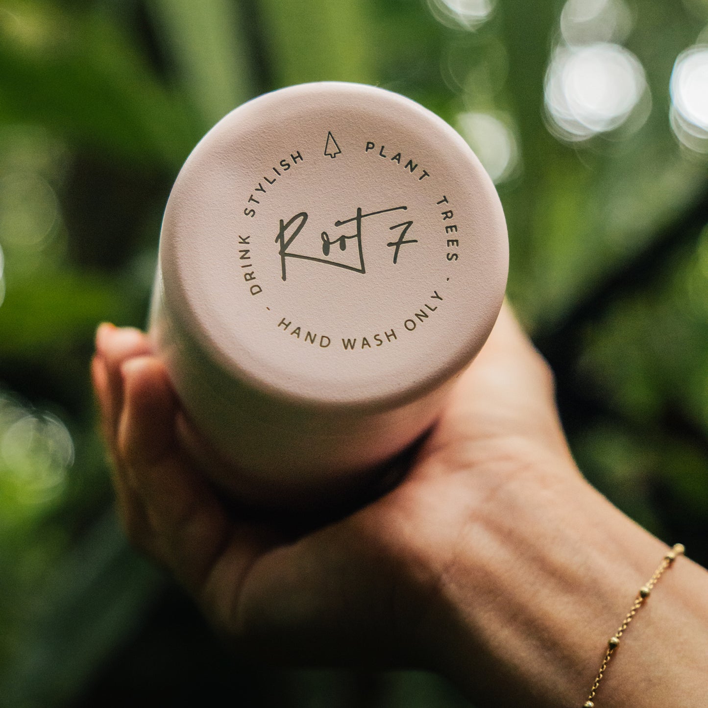 Millennial Pink Powder Coated Water Bottle