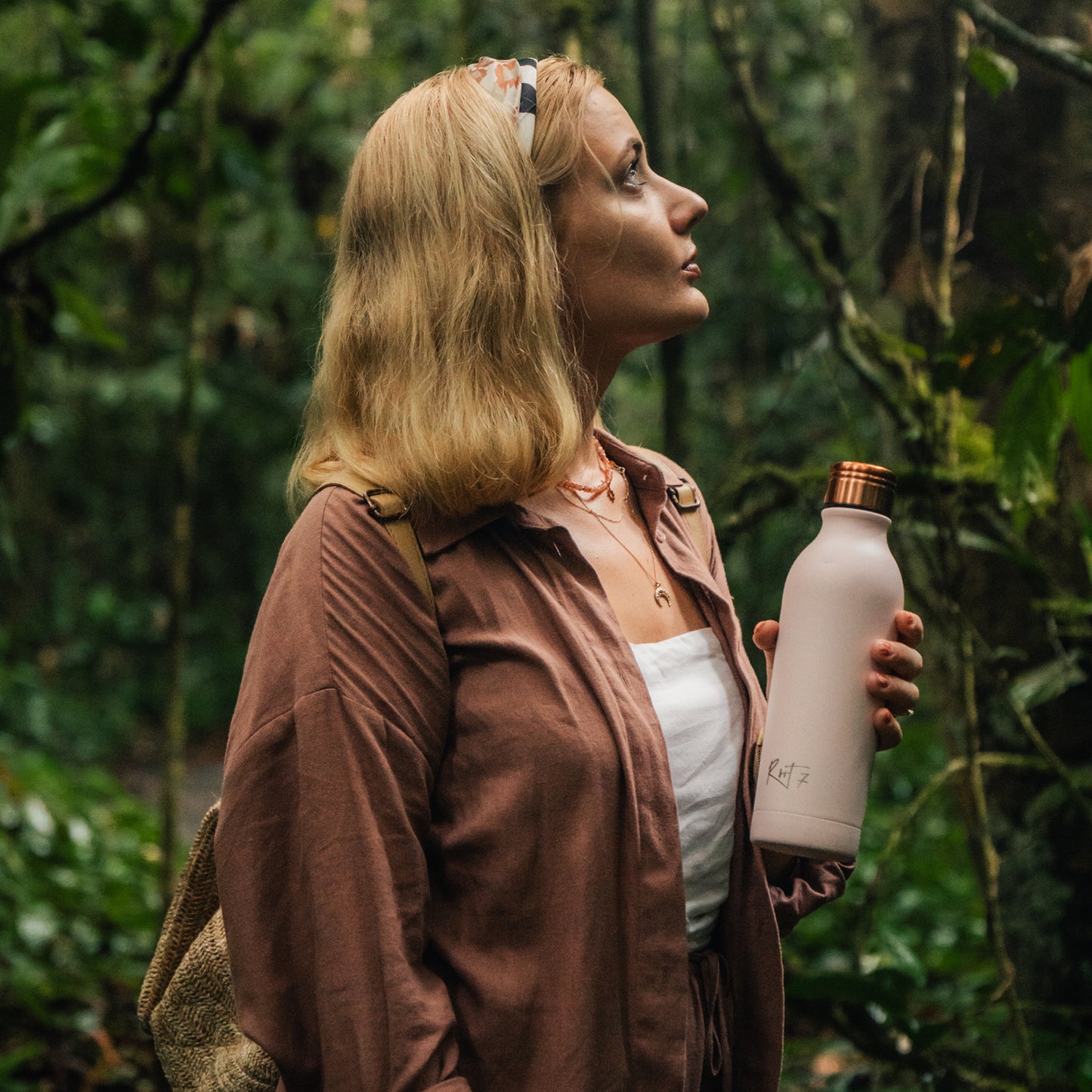 Millennial Pink Powder Coated Water Bottle