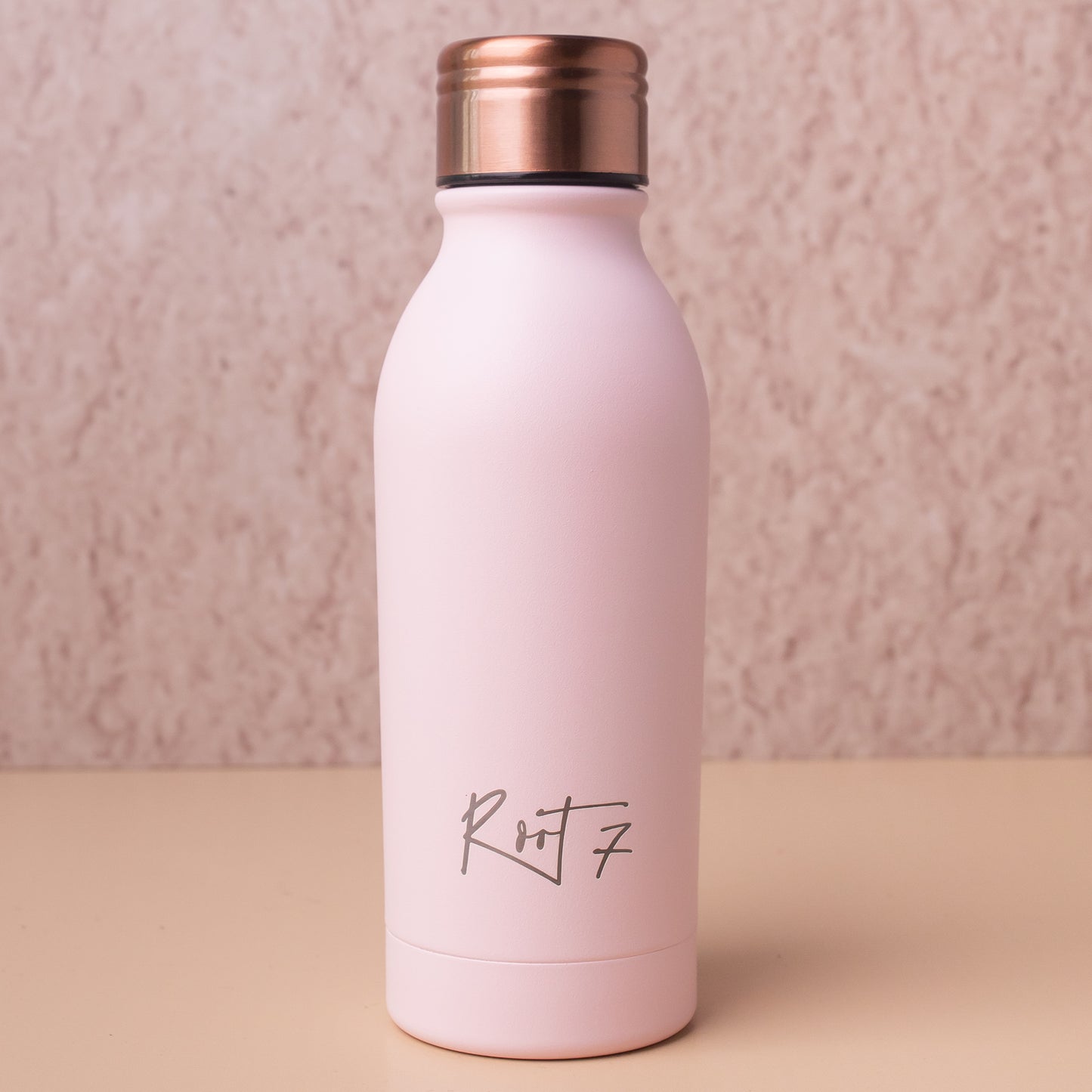 Millennial Pink Powder Coated Water Bottle