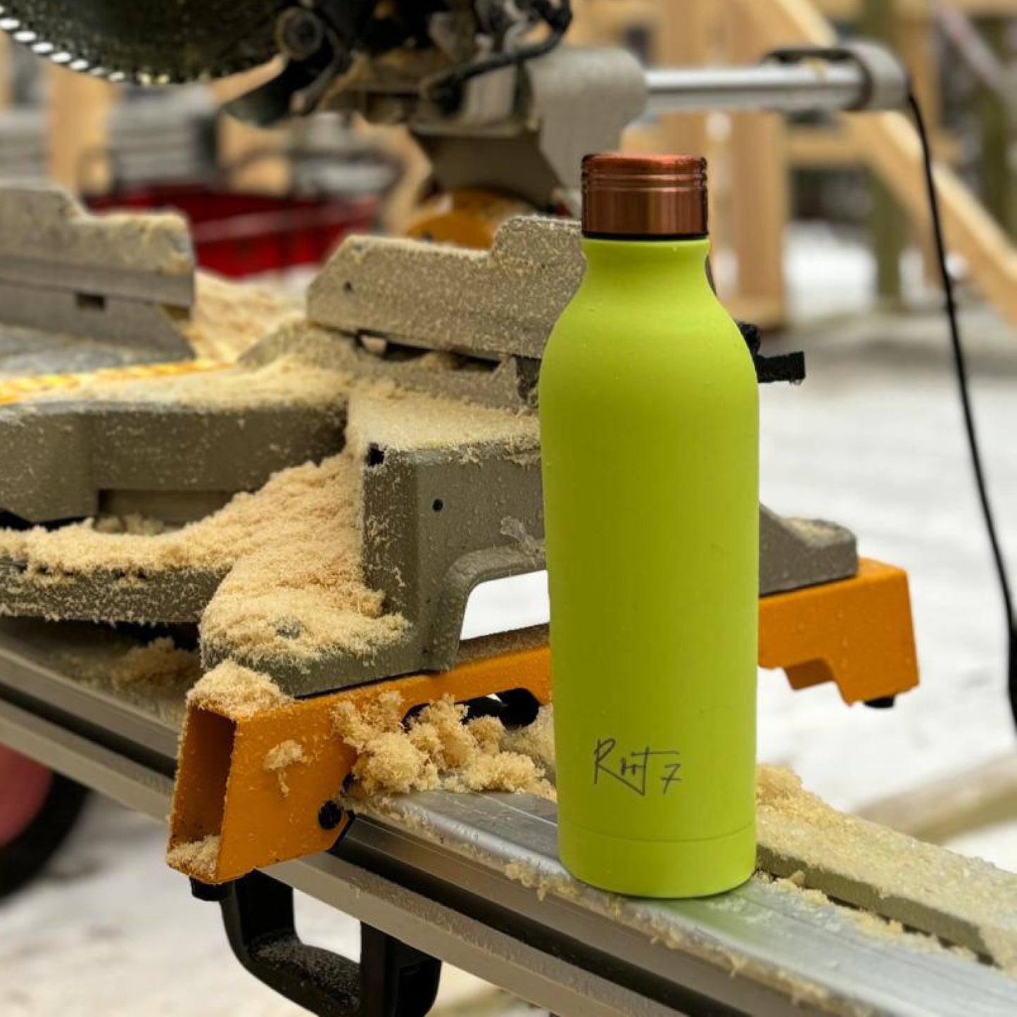 Avocado Green Powder Coated Water Bottle