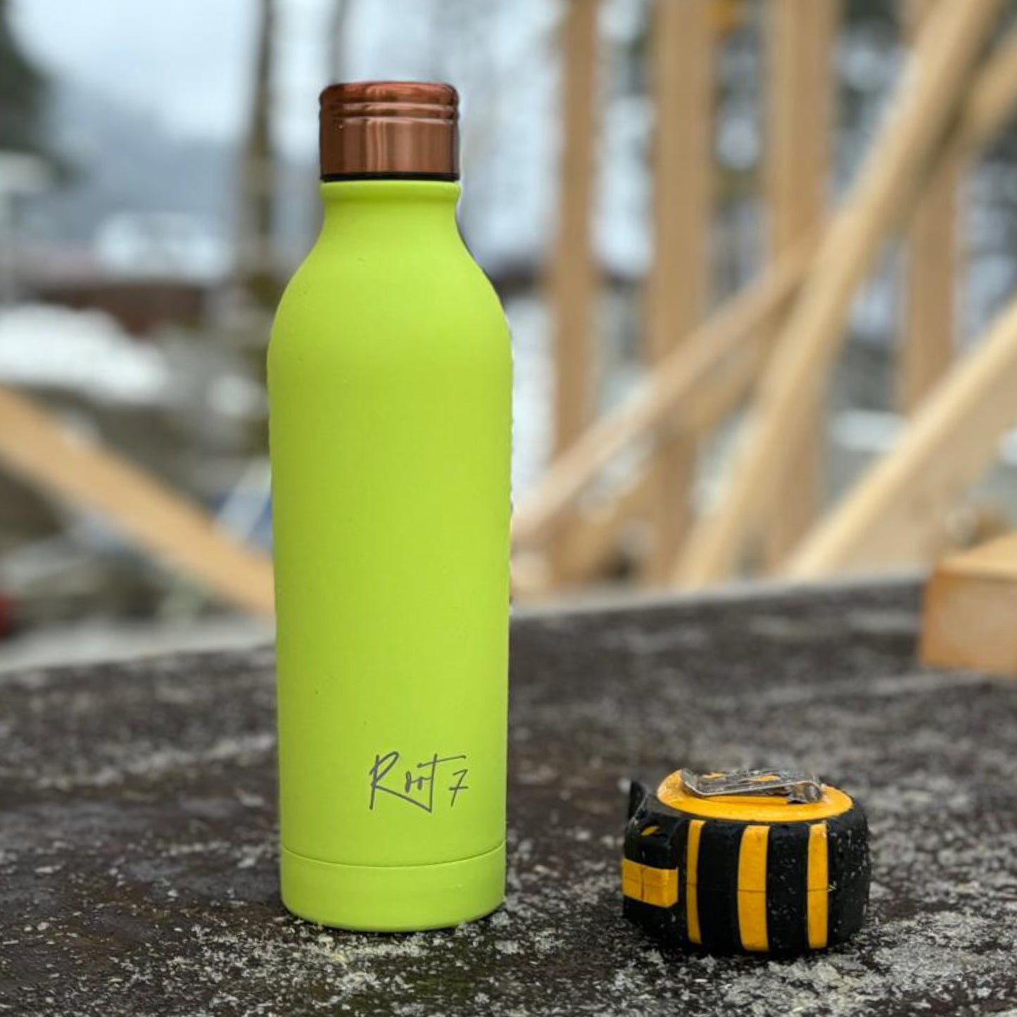Avocado Green Powder Coated Water Bottle