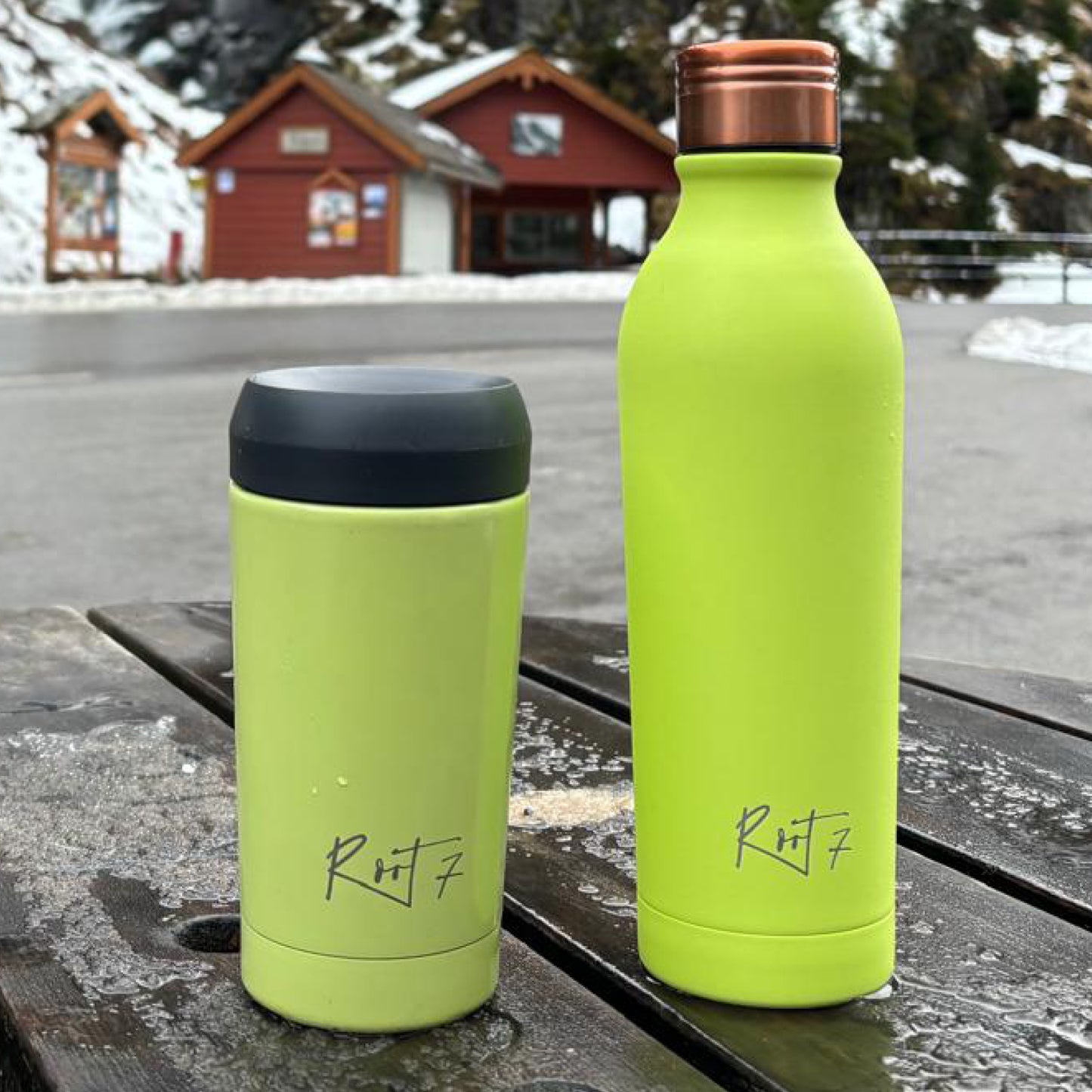 Avocado Green Powder Coated Water Bottle