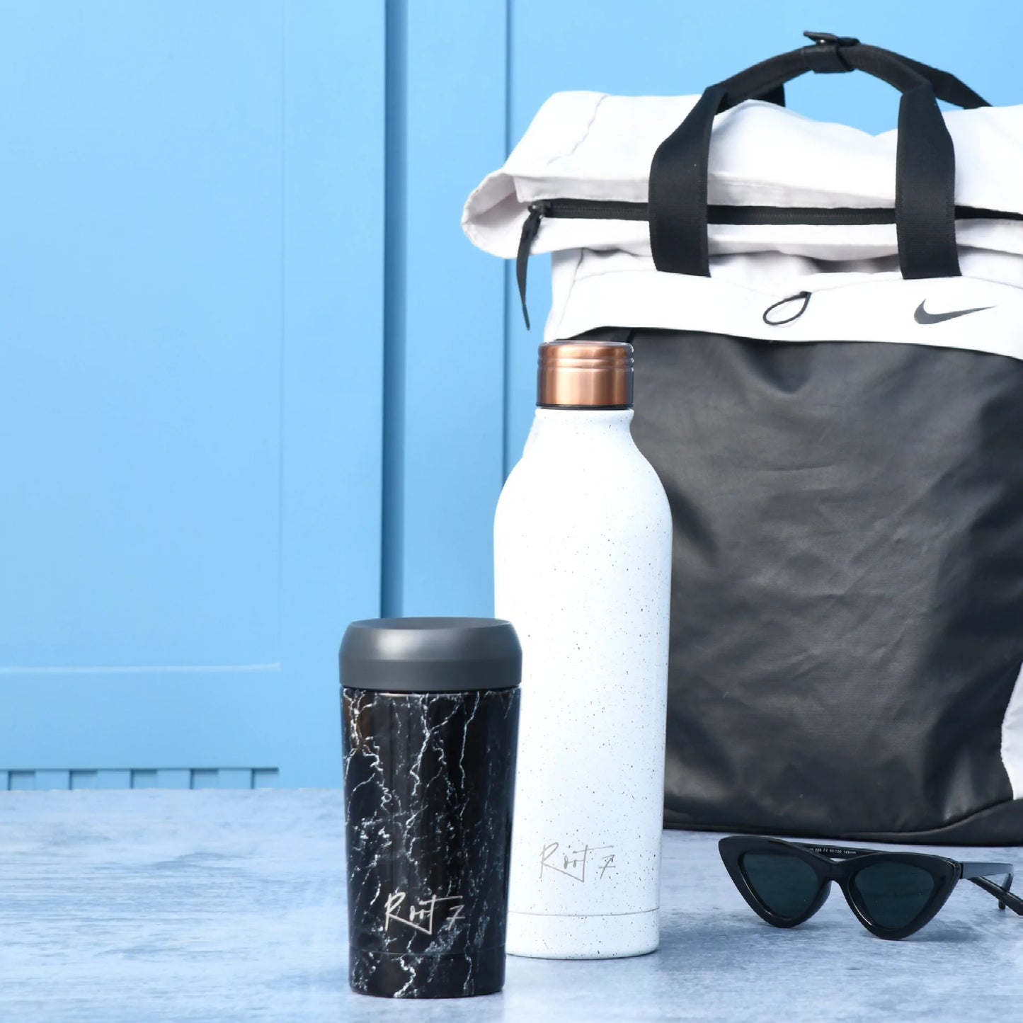 Black Marble Travel Cup