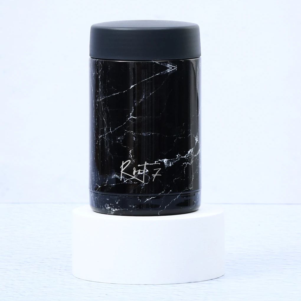 Black Marble Food Pot