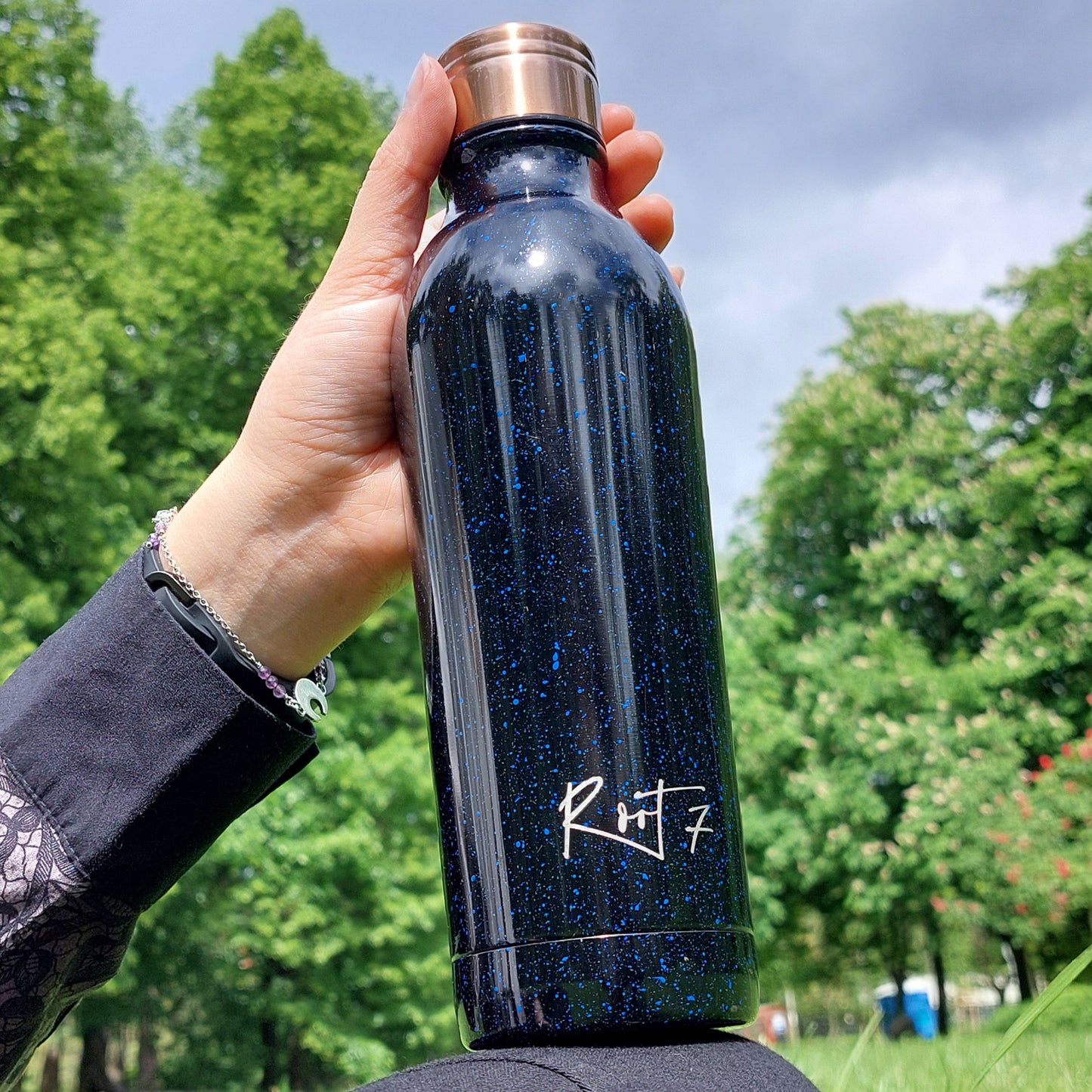 Blue Stardust Water Bottle