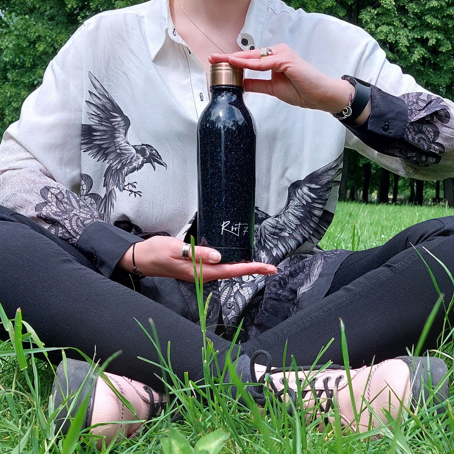 Blue Stardust Water Bottle