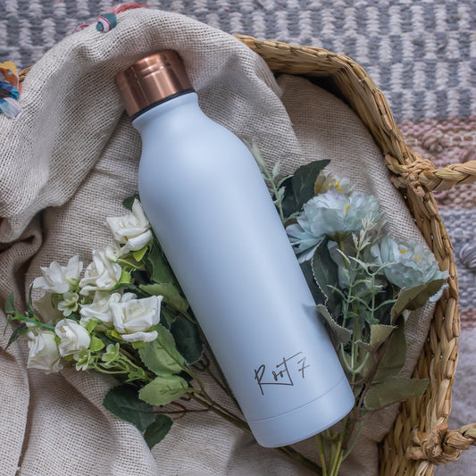 Duck Egg Blue Powder Coated Water Bottle