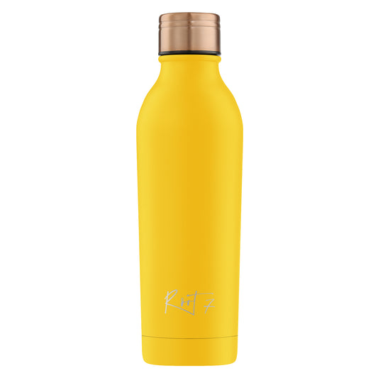 Yellow Powder Coated Water Bottle