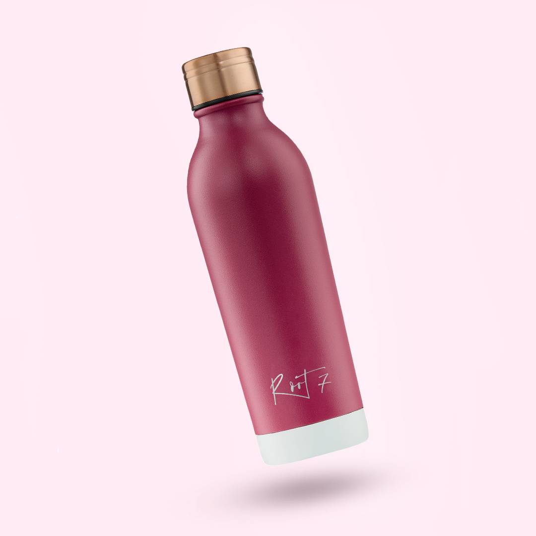 raspberry pink drinking bottle