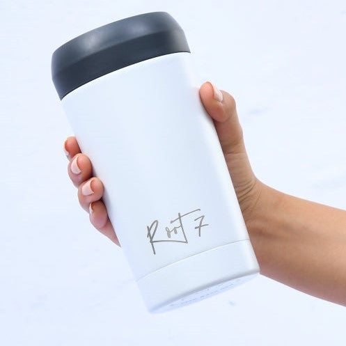 Polar white travel coffee cup