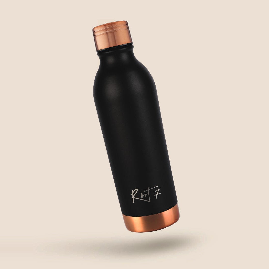 stylish black drinking bottle