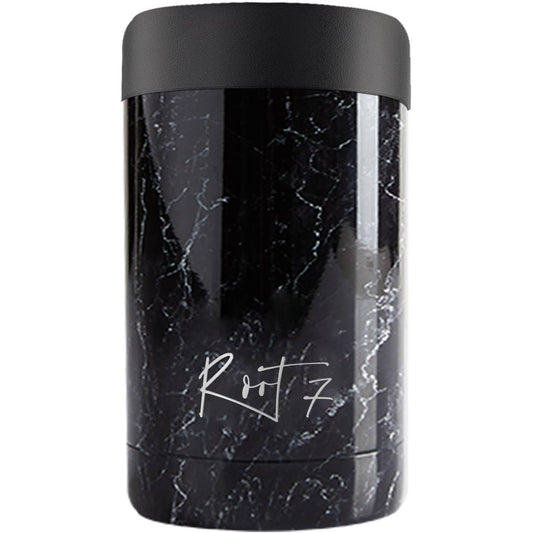Black metal travel food container