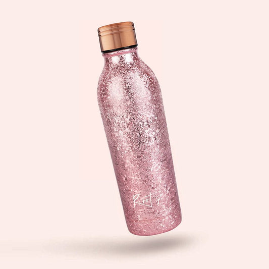 rose sparkle water bottle
